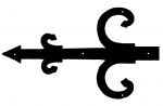 16" False Gothic Garage Church Door Hinges Laser Cut Black Steel